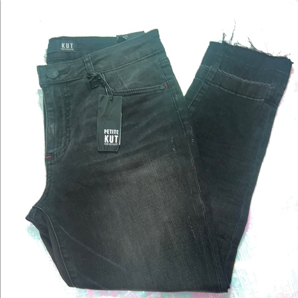 Kut from the Kloth NWT Black Skinny Jeans 170.